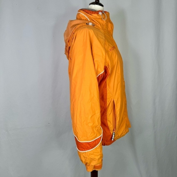 Vintage Columbia Interchange winter coat tangerine orange grey hooded Medium - Picture 2 of 14